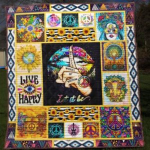Hippie Quilt Blanket Ver 17  Quilt